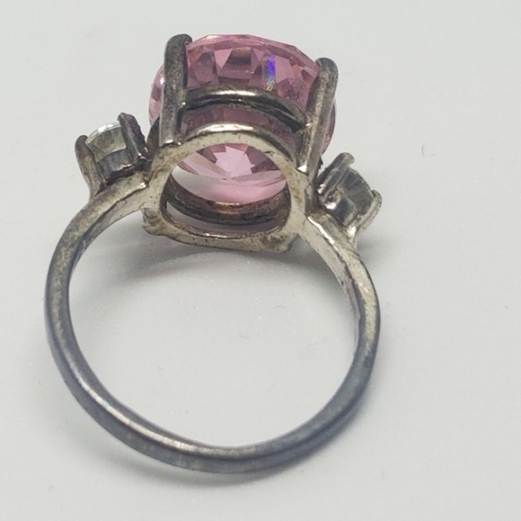 Pink CZ Sterling Ring - Picture 2 of 4